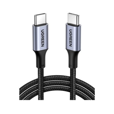 สายชาร์จ Ugreen USB-C to USB-C Cable Nylon 5A/100W 1M. Black