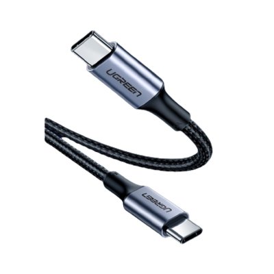 สายชาร์จ Ugreen USB-C to USB-C Cable Nylon 5A/100W 1M. Black