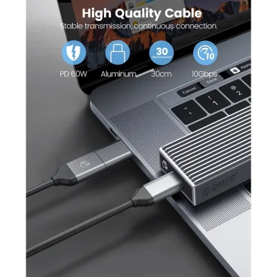 ORICO 10 IN 1 USB3.2 GEN2 TYPE-C M.2 NVME/NGFF DUAL PROTOCOL SSD ENCLOSURE (10GBPS)