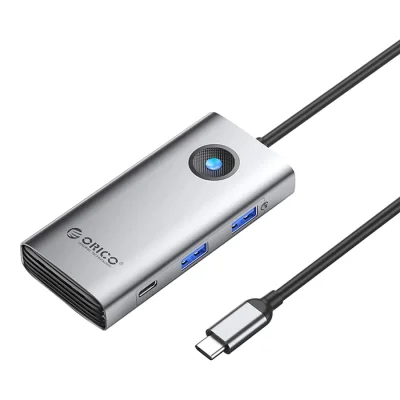 USB-C HUB (ยูเอสบีซีฮับ) ORICO TYPE-C 6-IN-1 5Gbps MULTIFUNCTION DOCKING STATION