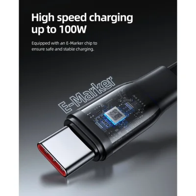 VOLTME POWERLINK YOYO RETRACTABLE USB-C TO USB-C: 1M :100W-Black