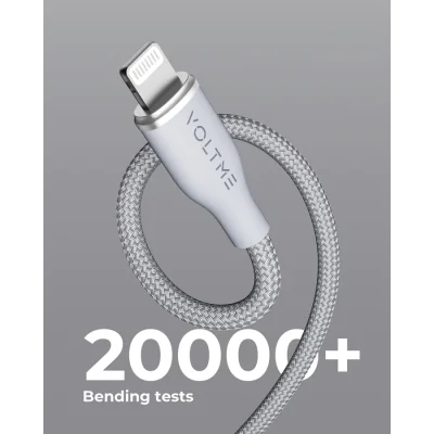 Voltme สายชาร์จ Powerlink Rugg USB-C TO USB-C : [1M/3.3FT/USB2.0/3A-60W] - GREY