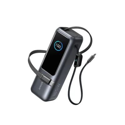 Anker Laptop Power Bank 25000mAh 165W แบตสำรอง ชาร์จเร็ว USB-C 3 ช่อง สายชาร์จในตัวพับเก็บได้ 70CM for iPhone 17/16