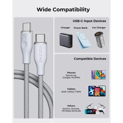VOLTME POWERLINK RUGG USB-C TO L GREY [1.2M ]