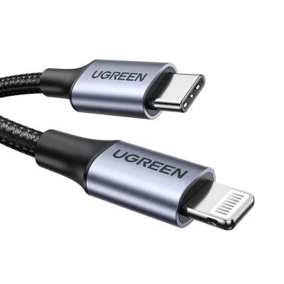 สายชาร์จ UGREEN US304 , 60759 LIGHTNING TO USB-C 2.0 CABLE 1M