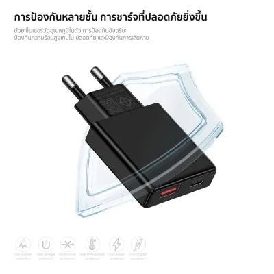 ACMIC l VEGER VC-30W07 หัวชาร์จเร็ว Fast Charge GaN Tech พกพาง่าย ขนาดเล็ก น้ำหนักเบา