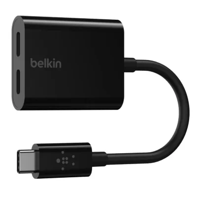 อะแดปเตอร์ Belkin USB-C to USB-C Audio+USB C Charge Adapter 60W Black