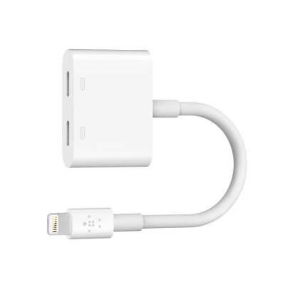 BELKIN LIGHTNING AUDIO+CHARGE ROCKSTAR อะแดปเตอร์สำหรับ iphone ของแท้ประกันศูนย์