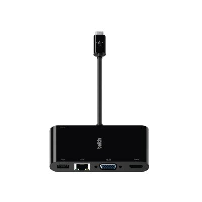 Belkin Port Hub USB-C 4 in 1 Multifunctional Converter - Black
