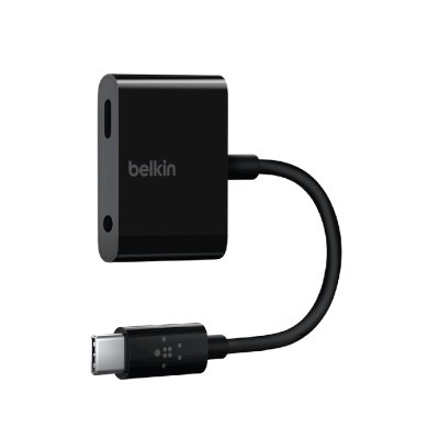BELKIN USB-C TO 3.5 MM AUDIO + USB-C CHARGE ADAPTER ,BLACK ( NPA004BTBK)