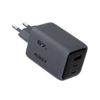 อะแดปเตอร์ AUKEY Wall USB Charger 1 USB-A / 2 USB-C (PD67W) Gray