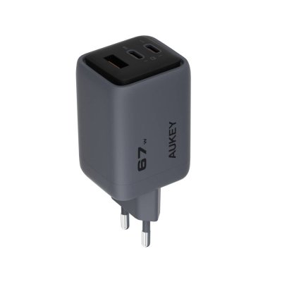 อะแดปเตอร์ AUKEY Wall USB Charger 1 USB-A / 2 USB-C (PD67W) Gray