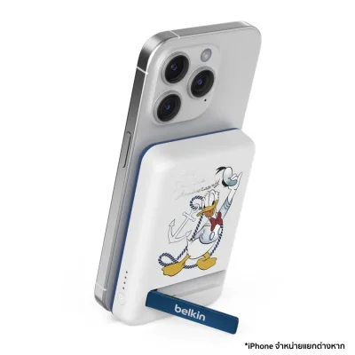 พาวเวอร์แบงค์ Belkin 5,000 mAh Wireless Charging with Kickstand Donald Duck