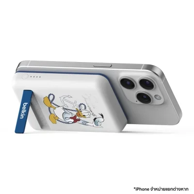 พาวเวอร์แบงค์ Belkin 5,000 mAh Wireless Charging with Kickstand Donald Duck