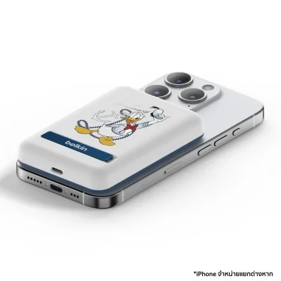 พาวเวอร์แบงค์ Belkin 5,000 mAh Wireless Charging with Kickstand Donald Duck
