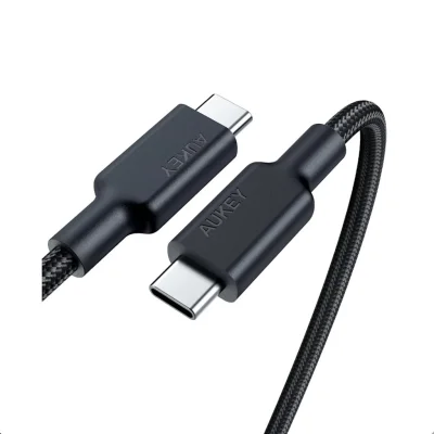 สายชาร์จเร็ว AUKEY CB-NCC1 Circlet CC 60W Nylon Braided USB-C to USB-C Cable 1 M