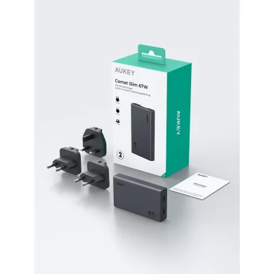 หัวชาร์จเร็ว AUKEY PA-C4 Comet Slim 67W PD Wall Charger with GaN Technology