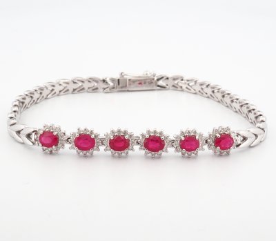 14K Bracelet White Gold