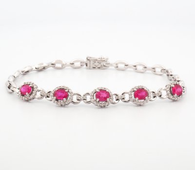 14K Bracelet White Gold