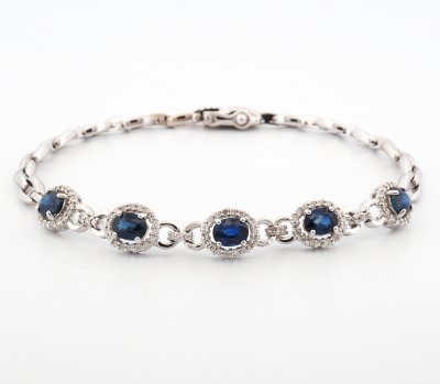 14K Bracelet White Gold