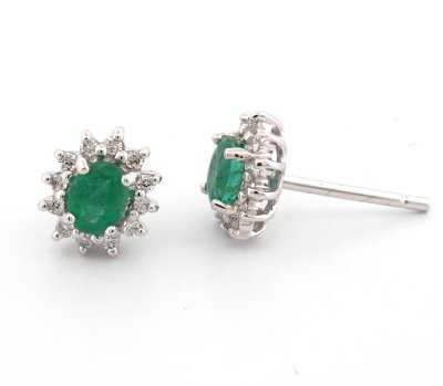 18K Earring White Gold