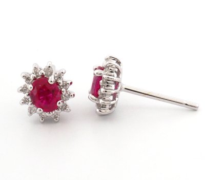 18K Earring White Gold