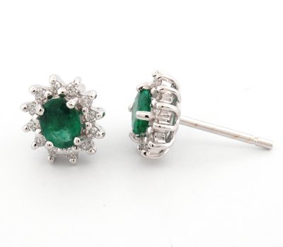 18K Earring White Gold