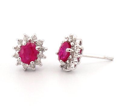 18K Earring White Gold