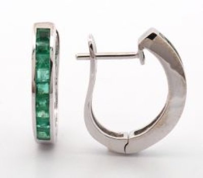 9K Earring White Gold