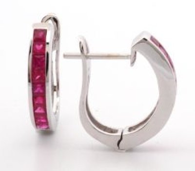 9K Earring White Gold
