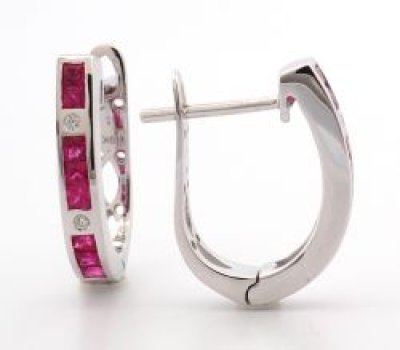 9K Earring White Gold