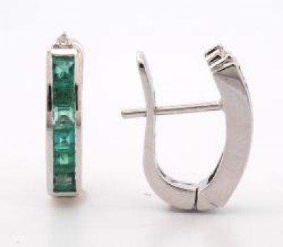 9K Earring White Gold