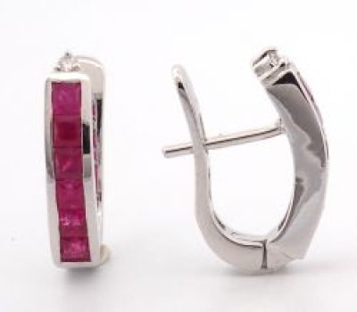 9K Earring White Gold