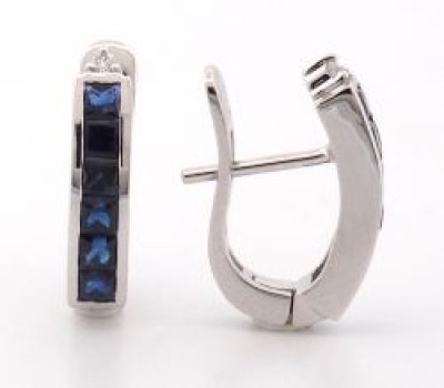 9K Earring White Gold