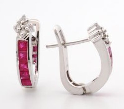 9K Earring White Gold