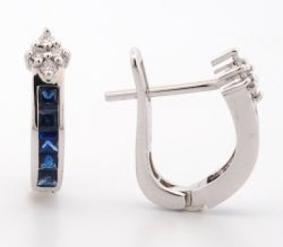 9K Earring White Gold