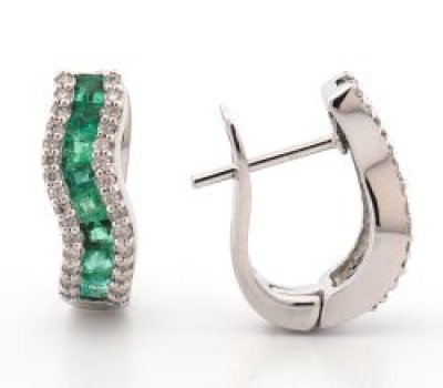 9K Earring White Gold