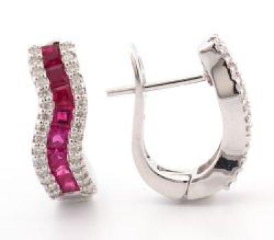 9K Earring White Gold