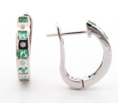 9K Earring White Gold