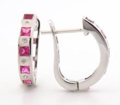 9K Earring White Gold