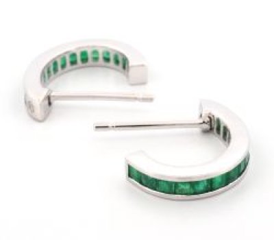 9K Earring White Gold