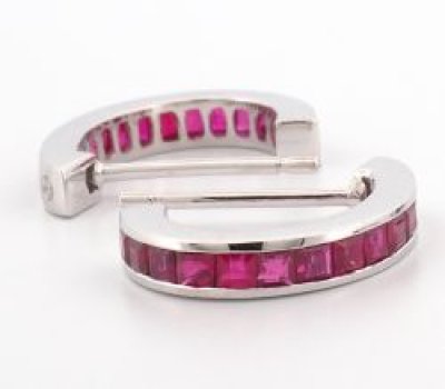 9K Earring White Gold