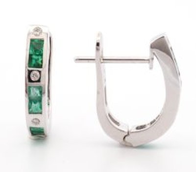 9K Earring White Gold