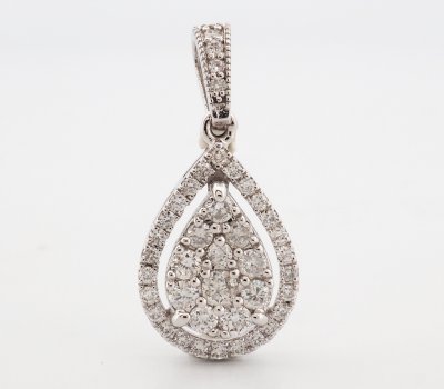 9K Pendant White Gold