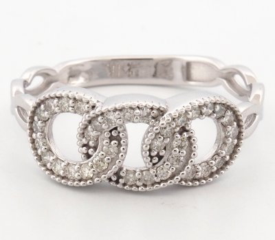 9K Ring White Gold