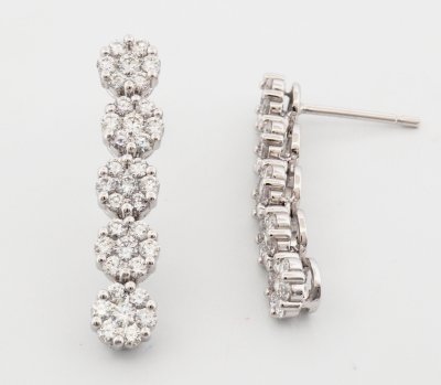 18K Earring White Gold