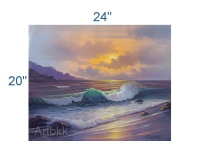 ขนาดภาพวาดทะเล