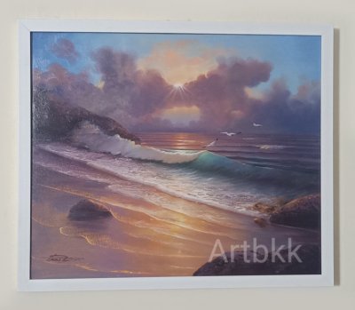 ภาพวาดทะเลรวมกรอบ