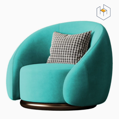 Swivel Barrel Chair - เก้าอี้ทรงถังหมุนได้