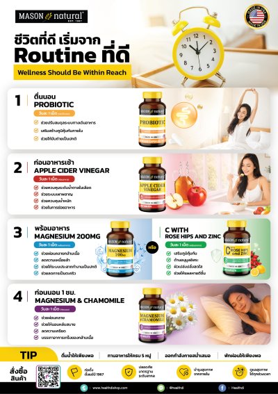 [แถมฟรีกระเป๋า] Mason Natural Routine Set 5 กระปุก